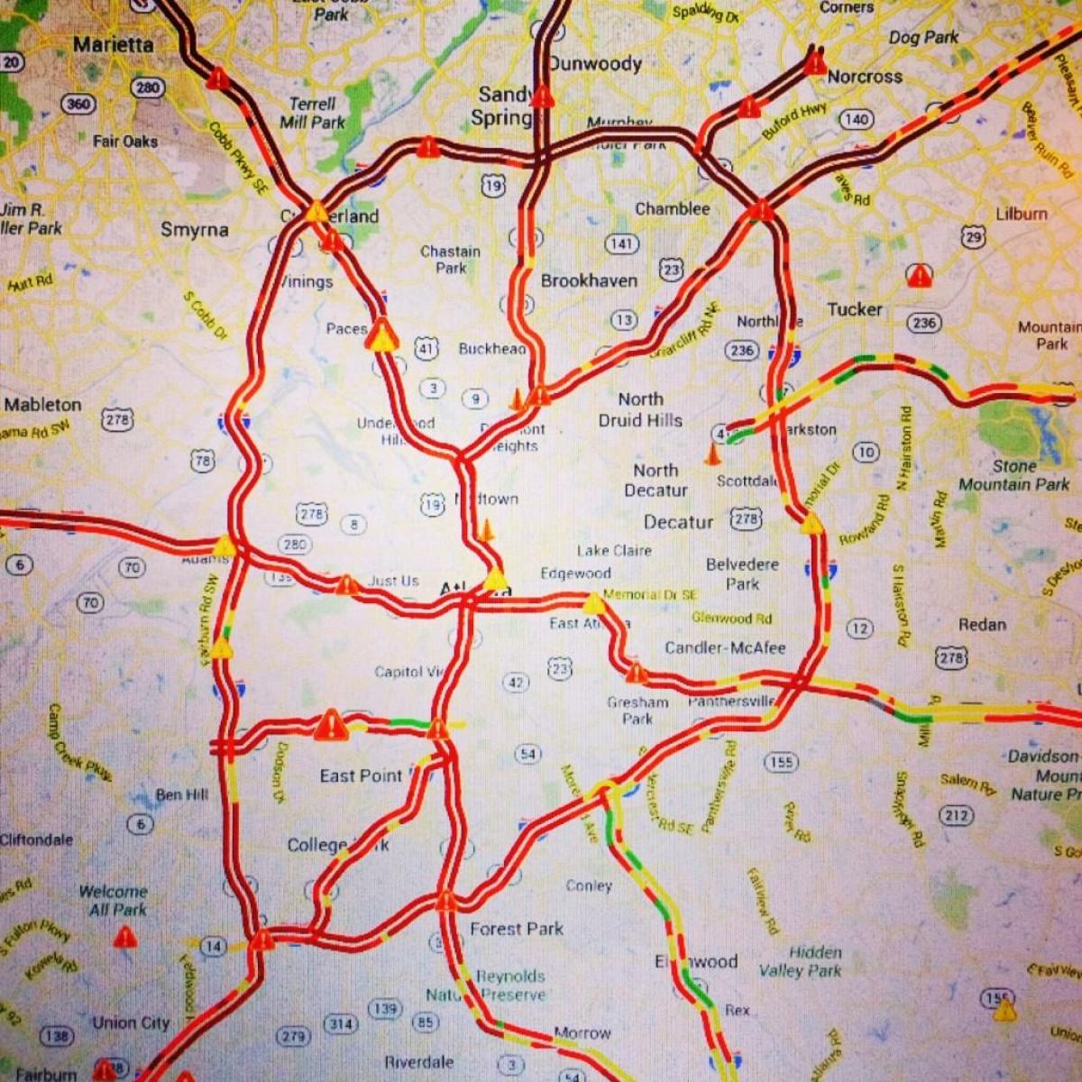 kart Atlanta trafik