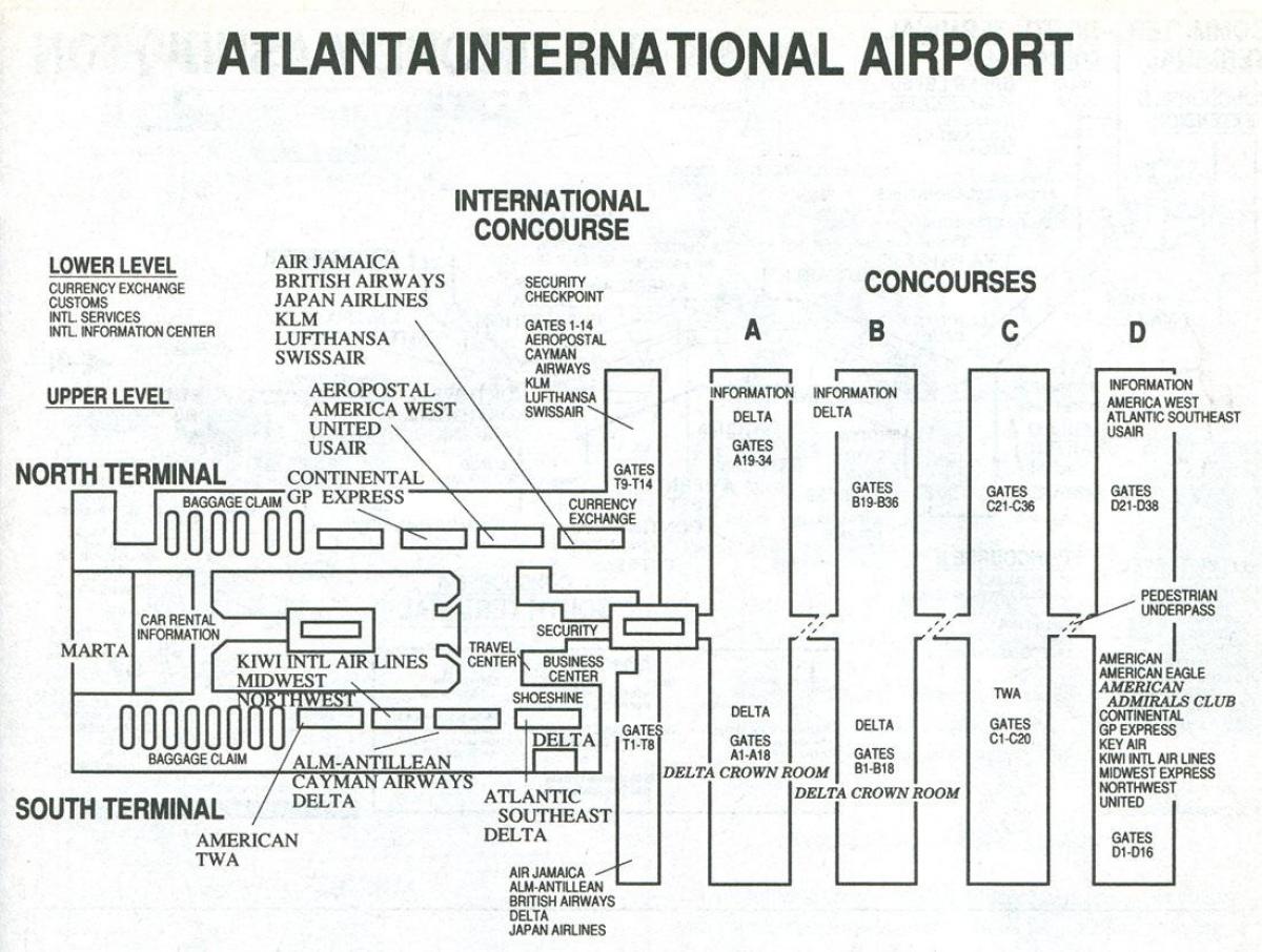 Hava Atlanta, beynəlxalq terminal kart