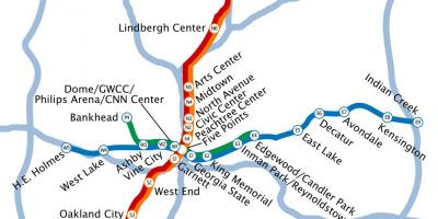 Metro xəritəsi Atlanta