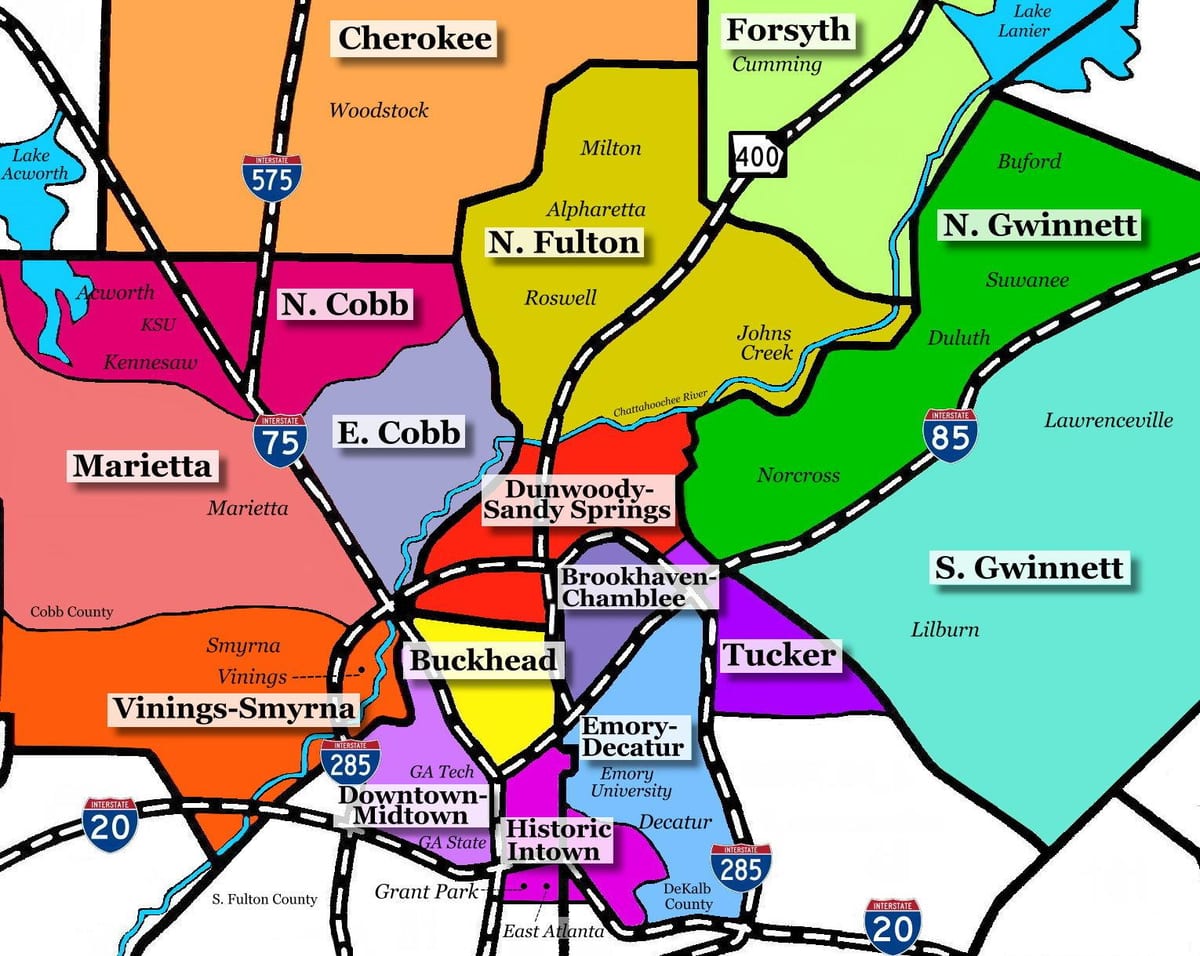 kart Atlanta Ətrafında
