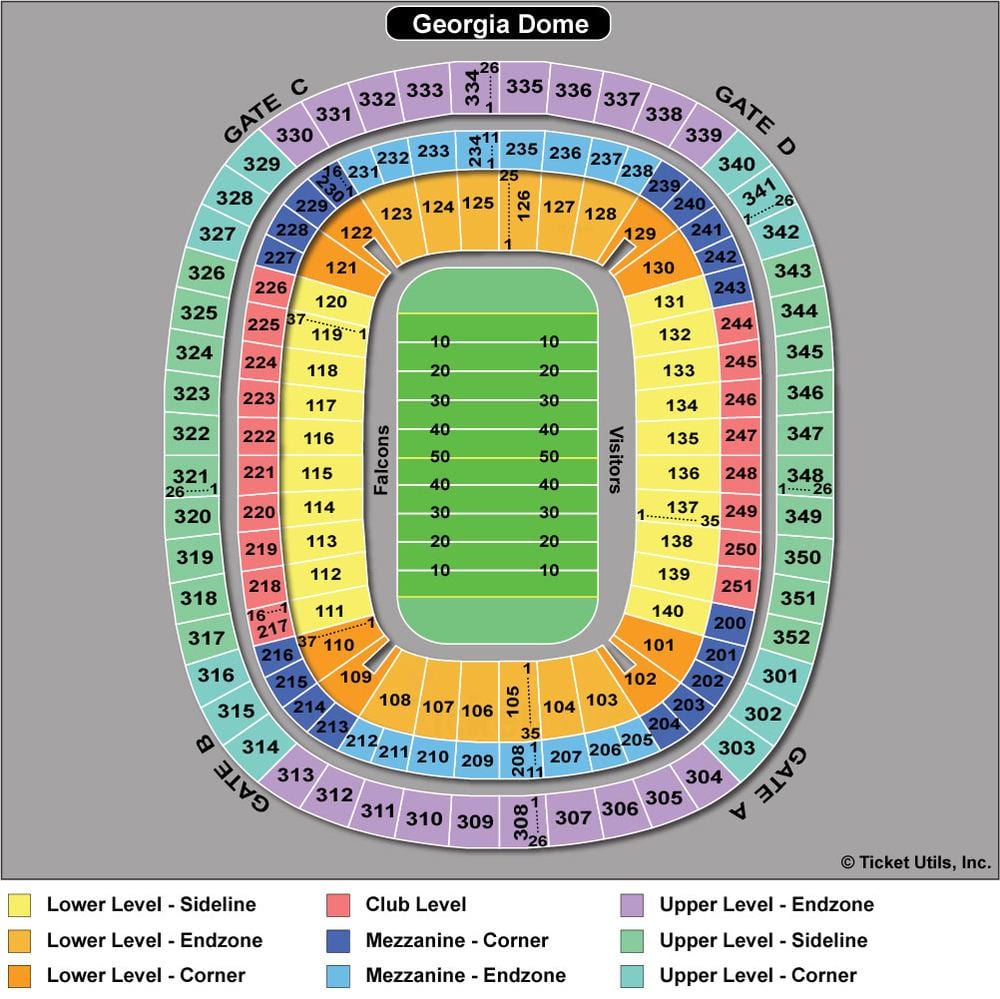 Atlanta Фалконс stadionun xəritə