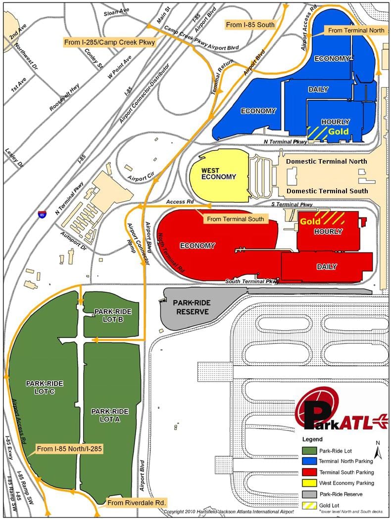 Atlanta kart, avtomobil və hava limanının Hartsfield