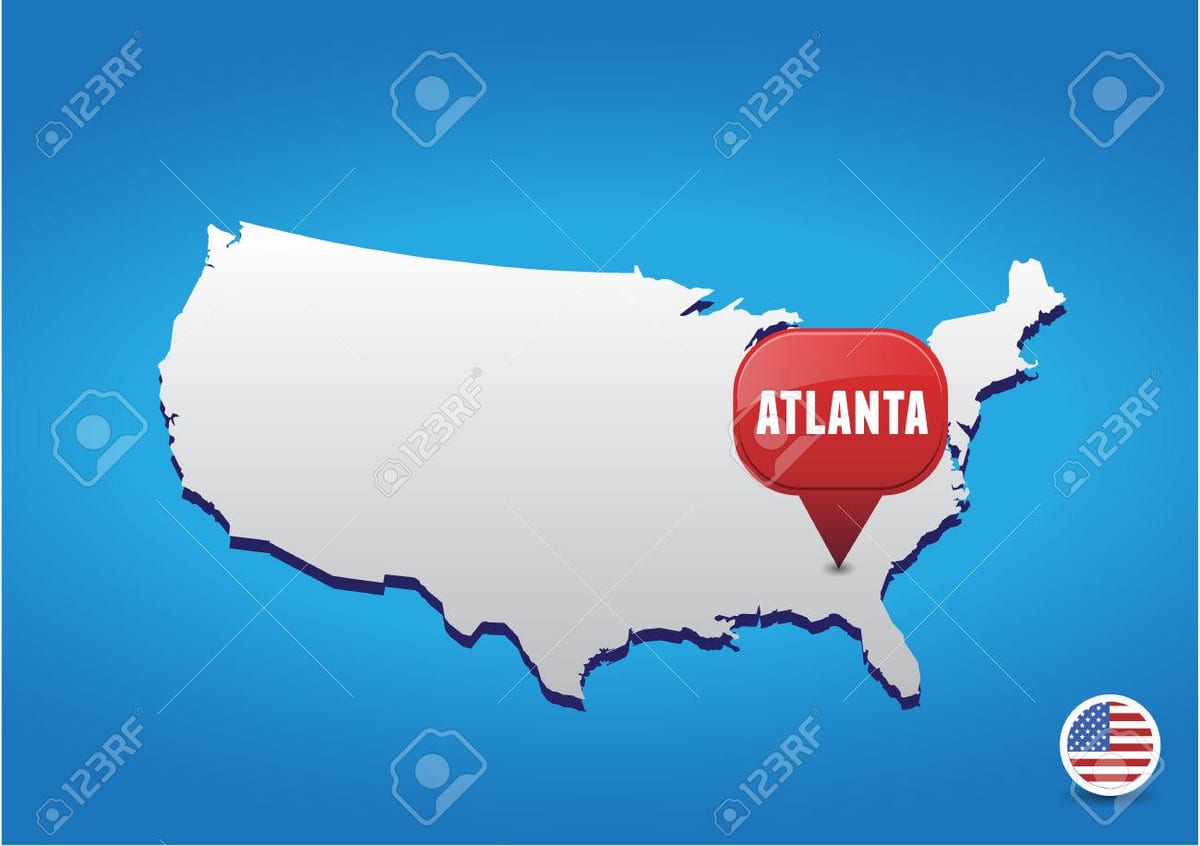 Atlanta xəritədə ABŞ