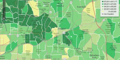 Demoqrafik xəritə Atlanta