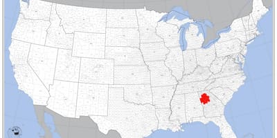 Atlanta xəritədə ABŞ