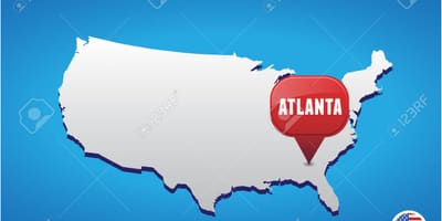 Atlanta xəritədə ABŞ